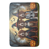 Ierse Rode Setter Honden Pompoen Halloween Grappig Badmat (Voorkant Verticaal)