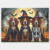 Ierse Rode Setter Honden Pompoen Halloween Grappig Magneet (Voorkant)