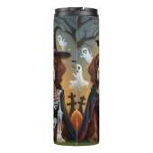 Ierse Rode Setter Honden Pompoen Halloween Grappig Thermosbeker (Achterkant)