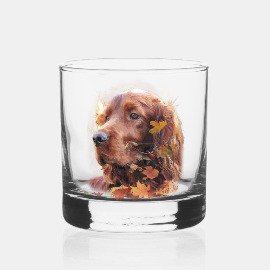 Ierse Rode Setter, Ierse Setter Whisky Glas (Voorkant)