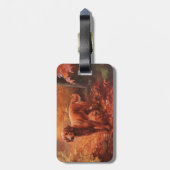 Ierse rode setter in herfst laat Herfst inspireren Bagagelabel (Achterkant verticaal)