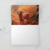 Ierse rode setter in herfst laat Herfst inspireren Kaart (Binnen)