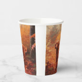 Ierse rode setter in herfst laat Herfst inspireren Papieren Bekers (Links)