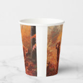 Ierse rode setter in herfst laat Herfst inspireren Papieren Bekers (Rechts)