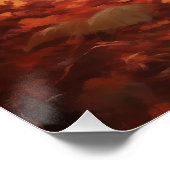 Ierse rode setter in herfst laat Herfst inspireren Perfect Poster (Hoek)