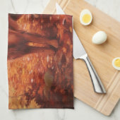 Ierse rode setter in herfst laat Herfst inspireren Theedoek (Quarter Fold)