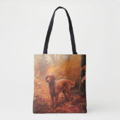 Ierse rode setter in herfst laat Herfst inspireren Tote Bag (Voorkant)