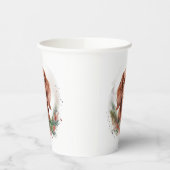 Ierse rode setter kerst krans feestelijke pup papieren bekers (Links)