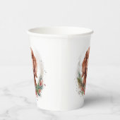 Ierse rode setter kerst krans feestelijke pup papieren bekers (Rechts)