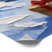 Ierse Rode Setter Kerstboot Vakantie Poster (Hoek)