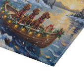 Ierse Rode Setter Kerstboot Vakantie Snijplank (Hoek)