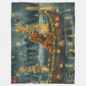 Ierse Rode Setter Kerstvakantie Fleece Deken (Voorkant)