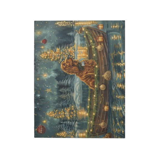 Ierse Rode Setter Kerstvakantie Notitieblok (Linkerzijde)