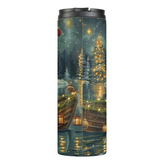 Ierse Rode Setter Kerstvakantie Thermosbeker (Achterkant)