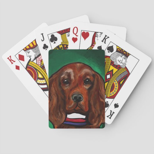 Ierse Rode Setter      Pokerkaarten (Achterkant)