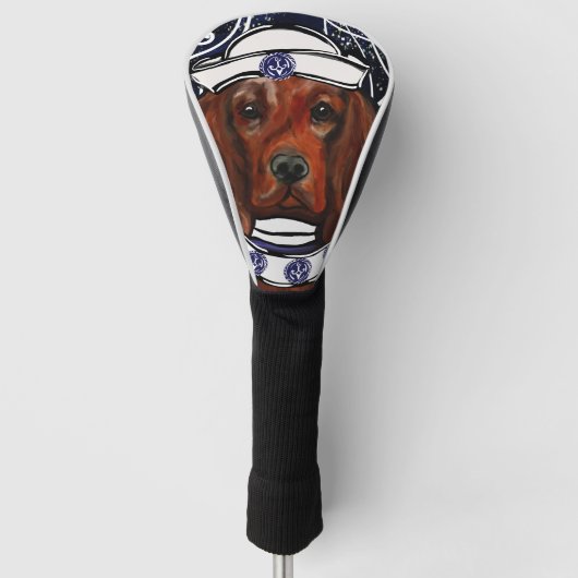 Ierse Rode Setter Postkaart Golfheadcover (Voorkant)
