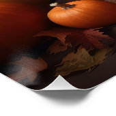 Ierse Rode Setter Puppy Herfst Delight Pompoen Perfect Poster (Hoek)