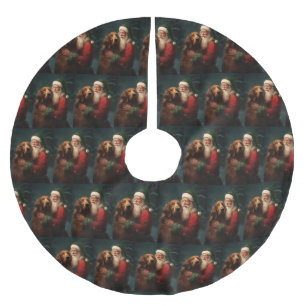 Ierse rode setter sinterklaas feestelijke kerst kerstboom rok