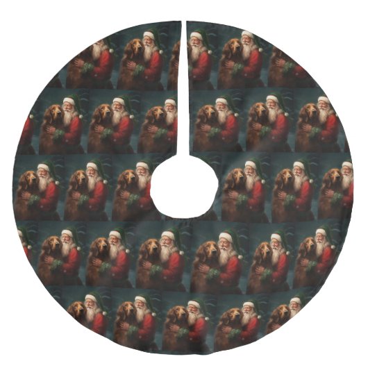 Ierse rode setter sinterklaas feestelijke kerst kerstboom rok (Voorkant)