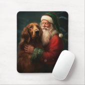 Ierse rode setter sinterklaas feestelijke kerst muismat (Met muis)