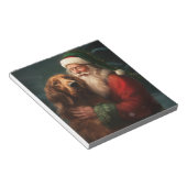 Ierse rode setter sinterklaas feestelijke kerst notitieblok (Schuin)