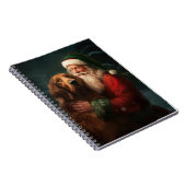 Ierse rode setter sinterklaas feestelijke kerst notitieboek (Rechterzijde)