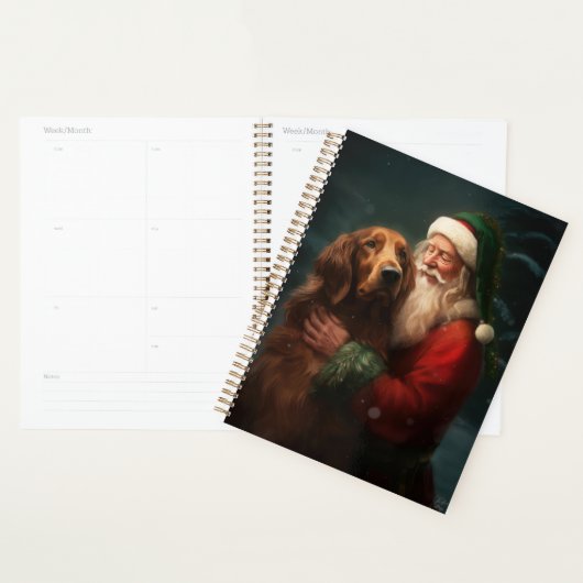 Ierse rode setter sinterklaas feestelijke kerst planner (Display)