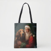 Ierse rode setter sinterklaas feestelijke kerst tote bag (Voorkant)