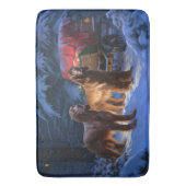 Ierse rode setter sneeuwslee kerstdecor badmat (Voorkant Verticaal)