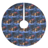 Ierse rode setter sneeuwslee kerstdecor kerstboom rok (Voorkant)