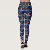 Ierse rode setter sneeuwslee kerstdecor leggings (Achterkant)