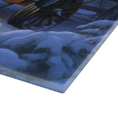 Ierse rode setter sneeuwslee kerstdecor snijplank (Hoek)