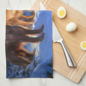 Ierse rode setter sneeuwslee kerstdecor theedoek (Quarter Fold)