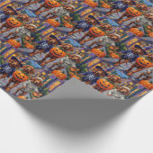 Ierse Rode Setter Trick-or-Treating Halloween Cadeaupapier (Hoek)