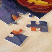 Ierse Rode Setter Trick-or-Treating Halloween Legpuzzel (Zijkant)