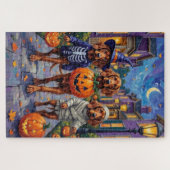 Ierse Rode Setter Trick-or-Treating Halloween Legpuzzel (Horizontaal)