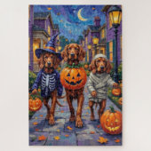 Ierse Rode Setter Trick-or-Treating Halloween Legpuzzel (Verticaal)
