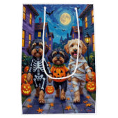 Ierse rode setter trick-or-treating Halloween Medium Cadeauzakje (Achterkant)