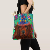 Ierse Rode Setter Verjaardag Tote Bag (Dichtbij)
