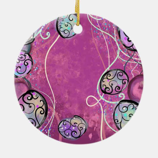 Ierse rode zetter keramisch ornament (Achterkant)