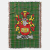 Ierse Ronan of O_Ronan wapenschild familie Crest Deken (Voorkant Verticaal)