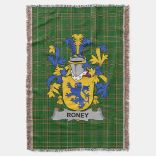 Ierse Roney of O_Rooney Wapen van de familie Crest Deken