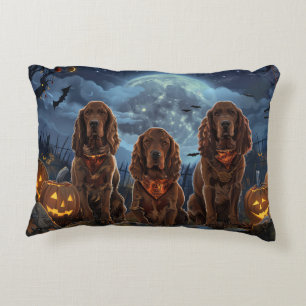 Ierse Rood Setter Halloween Spoken Accent Kussen