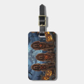 Ierse Rood Setter Halloween Spoken Bagagelabel (Voorkant verticaal)