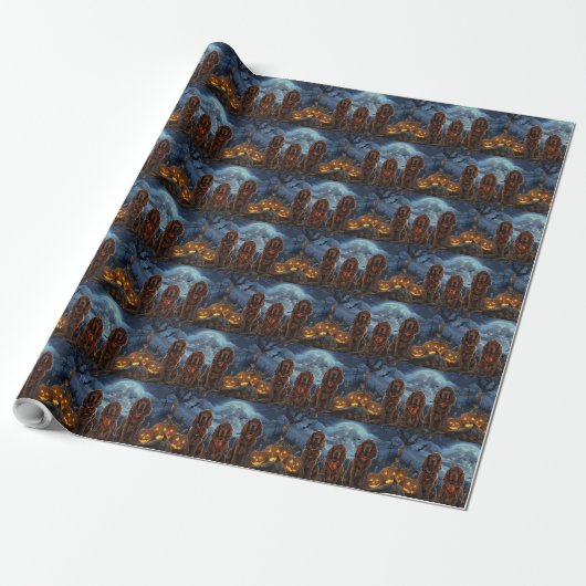 Ierse Rood Setter Halloween Spoken Cadeaupapier (Uitgerold)