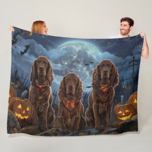 Ierse Rood Setter Halloween Spoken Fleece Deken