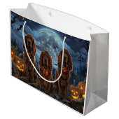 Ierse Rood Setter Halloween Spoken Groot Cadeauzakje (Achterkant Gekanteld)