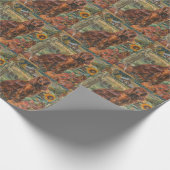 Ierse Rood Setter Hond Herfst Oogst Thanksgiving Cadeaupapier (Hoek)