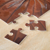 Ierse Rood Setter Hond Herfst Oogst Thanksgiving Legpuzzel (Zijkant)