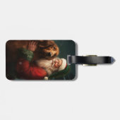 Ierse Rood Setter Kerstman Festive Kerstmis Bagagelabel (Achterkant horizontaal)